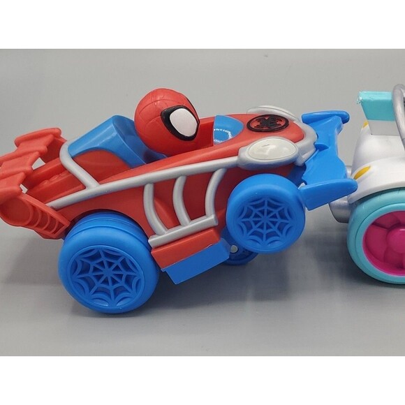 Spidey and His Amazing Friends Webbed Wheelies Spiderman Pull Back Car Marvel 2 - Picture 5 of 10